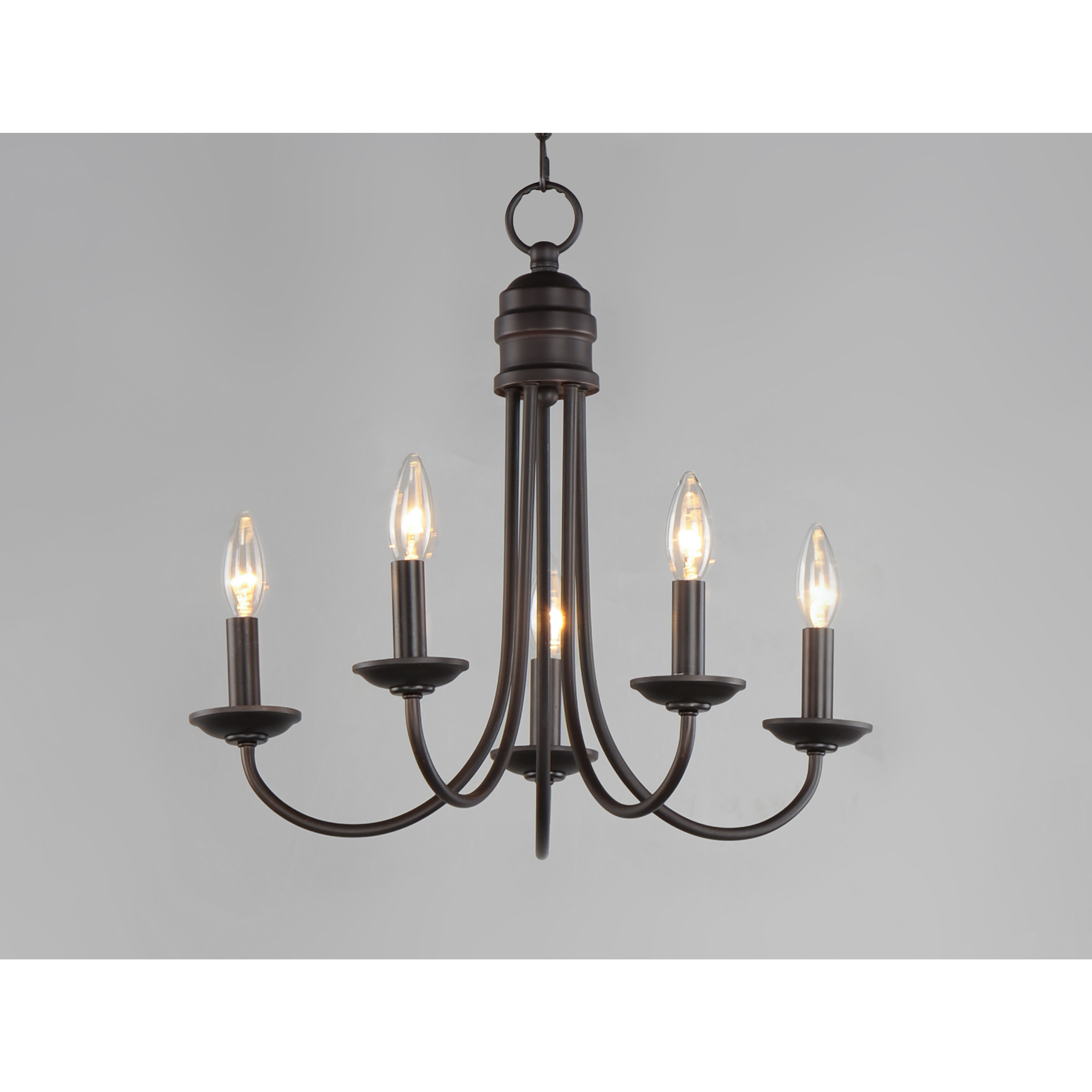 Logan 5 Light 21 inch Oil Rubbed Bronze Multi-Light Pendant Ceiling Light