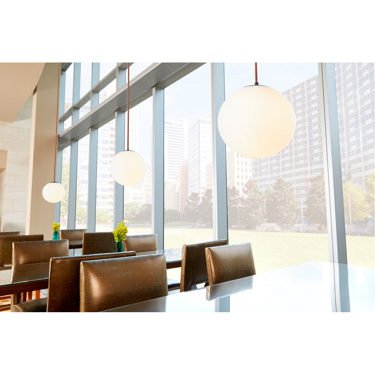 Luna LED 12 inch Oiled Bronze Pendant Ceiling Light in 3000K