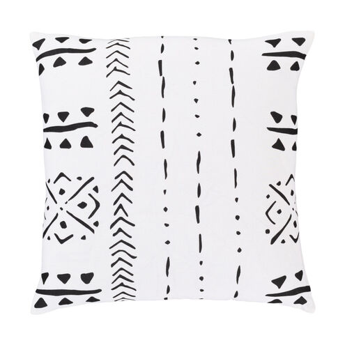 Mud Cloth 18 X 18 inch White/Black Pillow Kit, Square