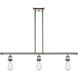 Ballston Bare Bulb 3 Light 36 inch Polished Nickel Island Light Ceiling Light, Ballston