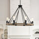 Ganges 8 Light 33 inch Black Up Chandelier Ceiling Light