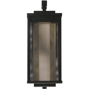 Brama 1 Light 16 inch Black and Gold Outdoor LED Wall Sconce