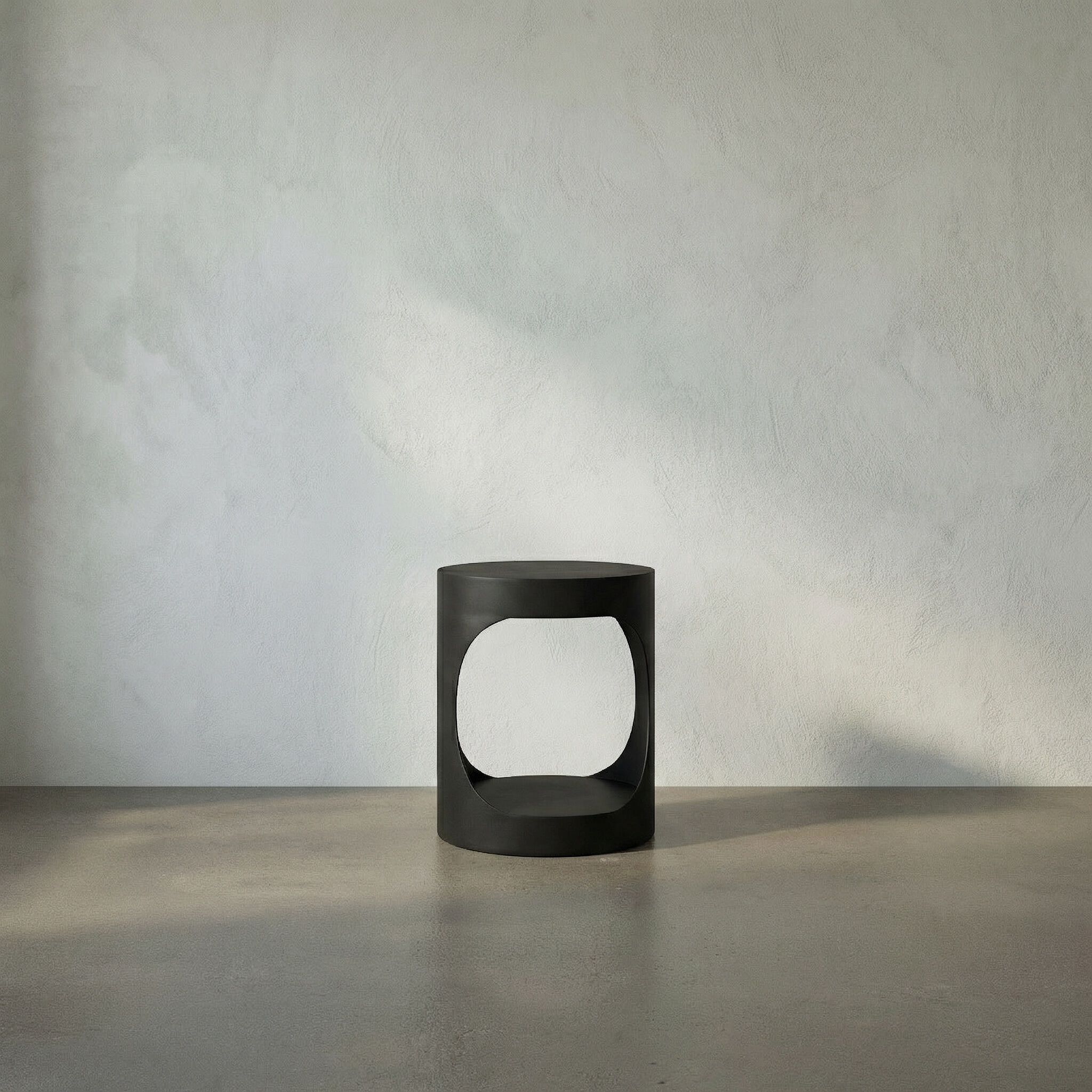 Eclipse 26 X 22 inch Matte Black Side Table, Round