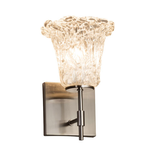 Veneto Luce Wall Sconce Wall Light in 700 Lm LED, Brushed Nickel, Lace (Veneto Luce), Round Flared