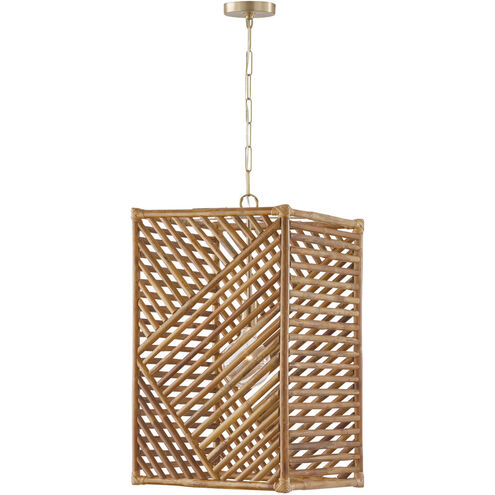 Soleil 1 Light 17 inch Matte Brass Foyer Ceiling Light