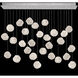 Vesta LED 54 inch Silver Pendant Ceiling Light in White Studio Glass