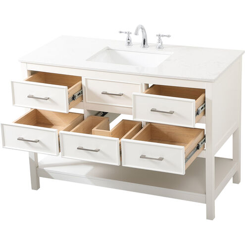 Sinclaire 48 X 22 X 34 inch White Vanity Sink Set