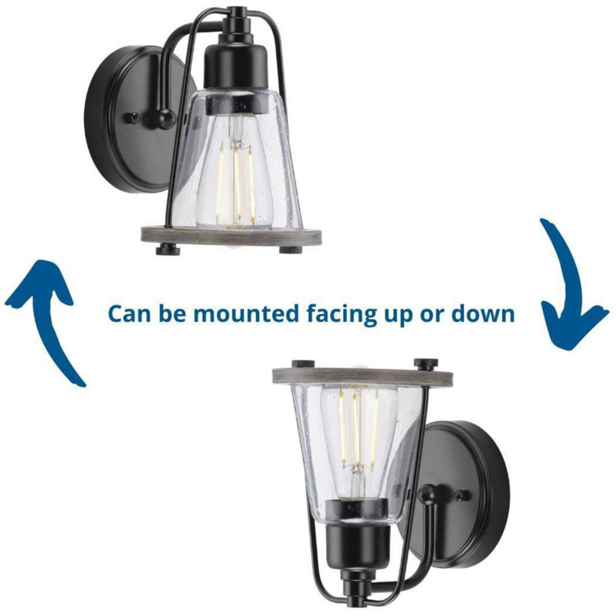 Conway 1 Light 6 inch Matte Black Bath Vanity Wall Light