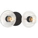Vapors 2 Light 14.75 inch Coal Bath Light Wall Light