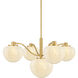 Kristen 5 Light 39.5 inch Aged Brass Chandelier Ceiling Light
