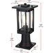 Melvale 1 Light 15.5 inch Black Outdoor Post Light