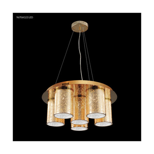 Zoe LED Gold Acrylic Chandelier Ceiling Light