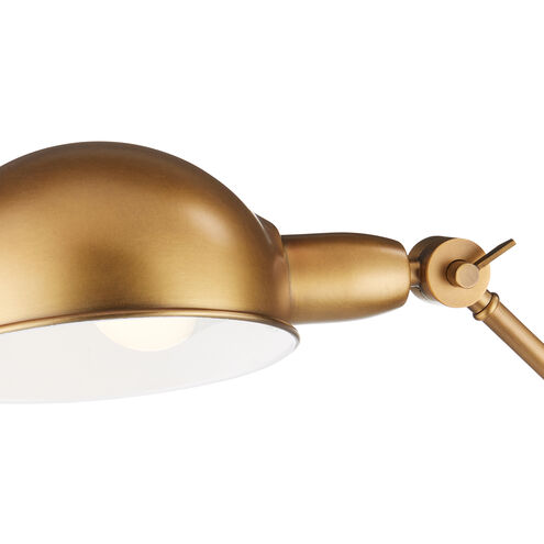 Libretto 63 inch 12 watt Antique Brass/Brownish Red Floor Lamp Portable Light