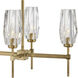 Ana 8 Light 46 inch Heritage Brass Indoor Linear Chandelier Ceiling Light