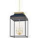 Houghton 4 Light 19 inch Aged Brass and Distressed Bronze Lantern Ceiling Light