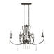 Bradley 6 Light 42 inch Blackened Bronze with Weathered White Chandelier Ceiling Light
