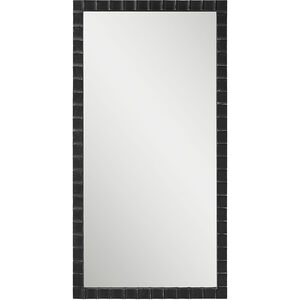 Dandridge 42 X 22 inch Distressed Matte Black with Silver Undertones Wall Mirror