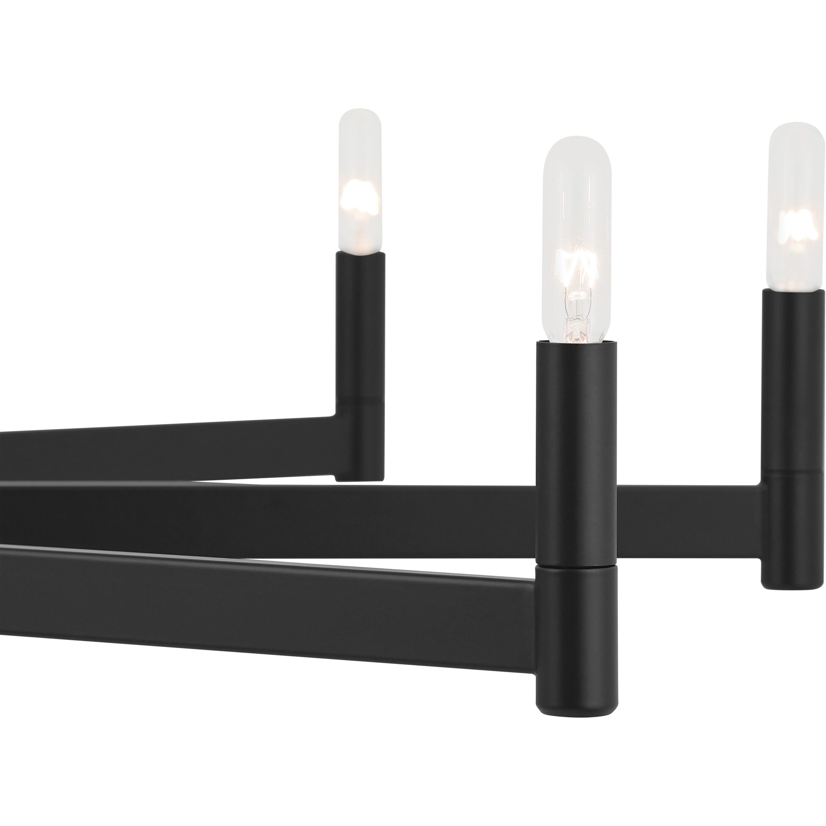 Erzo 10 Light Black Chandelier Ceiling Light, Large