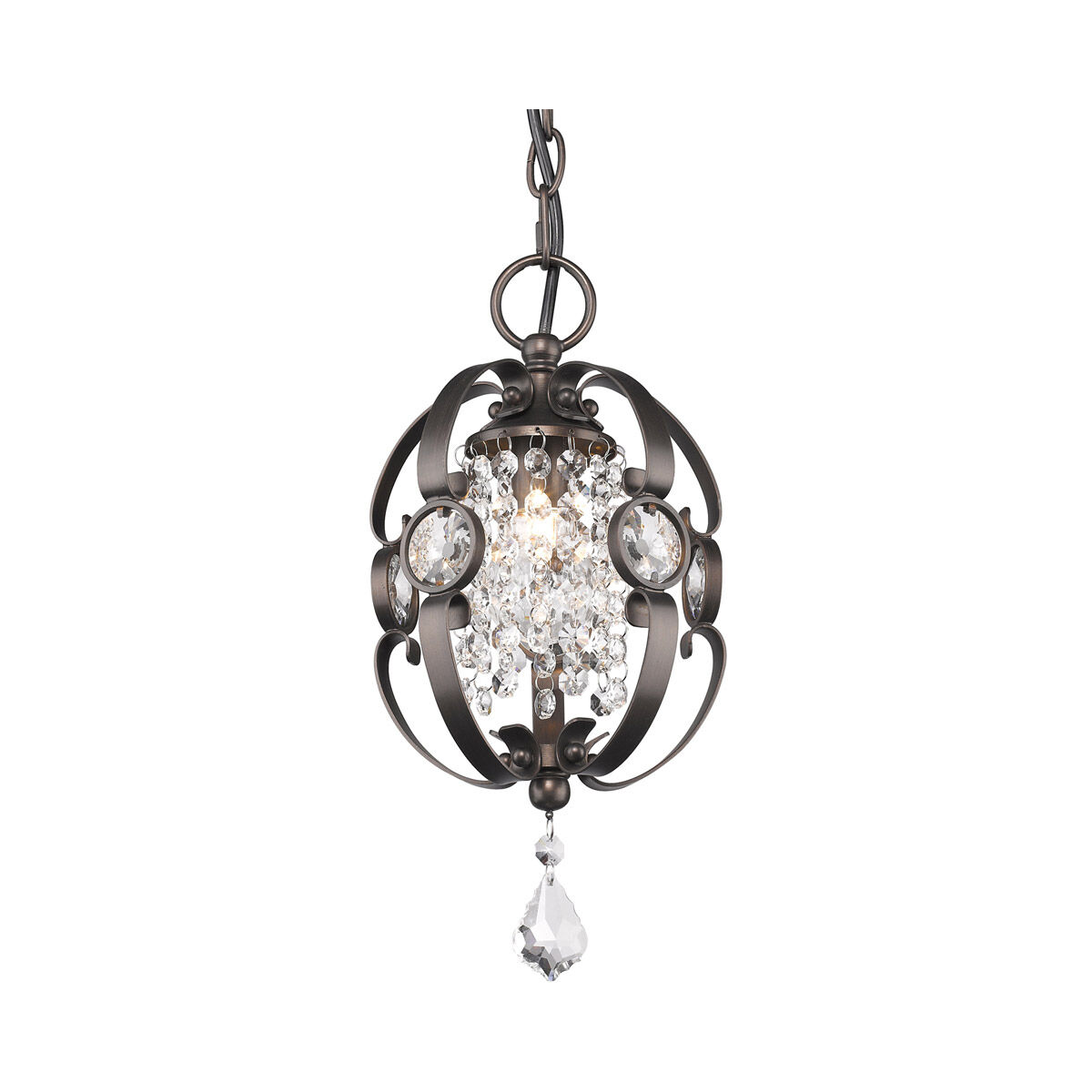 Ella 1 Light 7 inch Brushed Etruscan Bronze Mini Pendant Ceiling Light