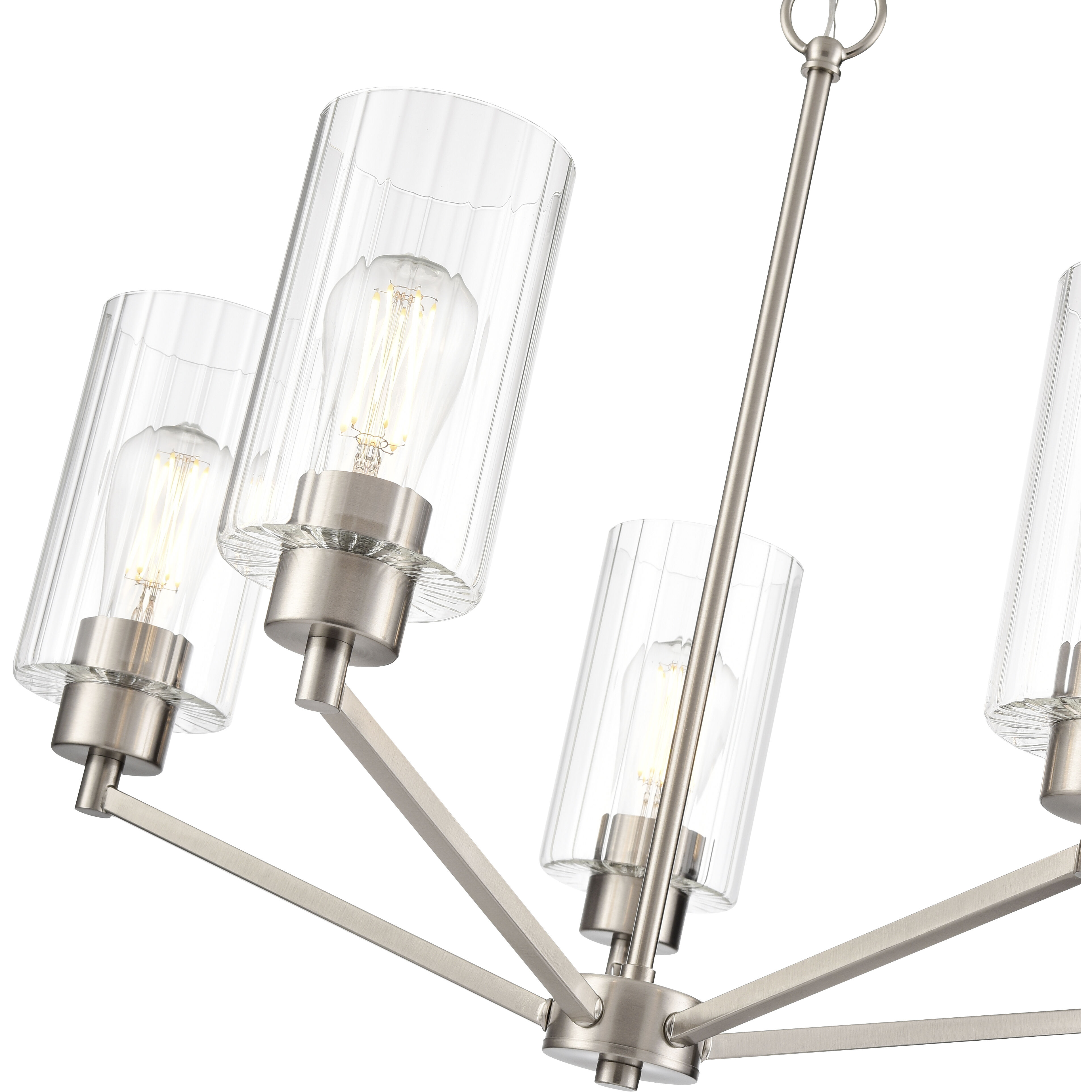 Beverlly 5 Light 26 inch Brushed Nickel Chandelier Ceiling Light
