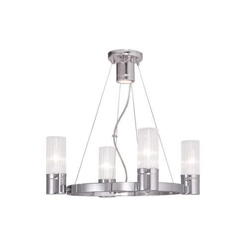 Midtown 4 Light 20 inch Polished Chrome Chandelier Ceiling Light