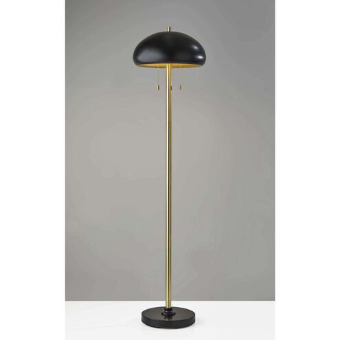 Cap 64 inch 40.00 watt Black and Antique Brass Floor Lamp Portable Light