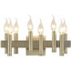 Collette 8 Light 16 inch Antique Brass Bath Vanity Light Wall Light in Brushed Brass