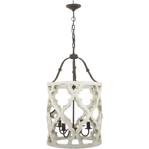 Jolette 4 Light 19 inch Washed White Chandelier Ceiling Light