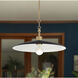 York 1 Light 16 inch Natural Brass Pendant Ceiling Light in Dark Matte Black