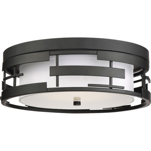 Lansing 3 Light 16 inch Textured Black Flush Mount Ceiling Light