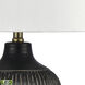 Knighton 24 inch 9.00 watt Antique Black with Antique Brass Table Lamp Portable Light