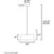 Paramount LED 16 inch Natural Aged Brass Single Pendant Ceiling Light