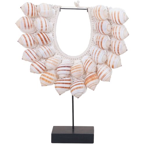Bonnet Natural with Beige and Black Shell Object