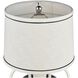 Luxor Gardens 18 inch 60 watt White Table Lamp Portable Light