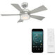 Wynd 42 inch Stainless Steel Downrod Ceiling Fan in 2700K