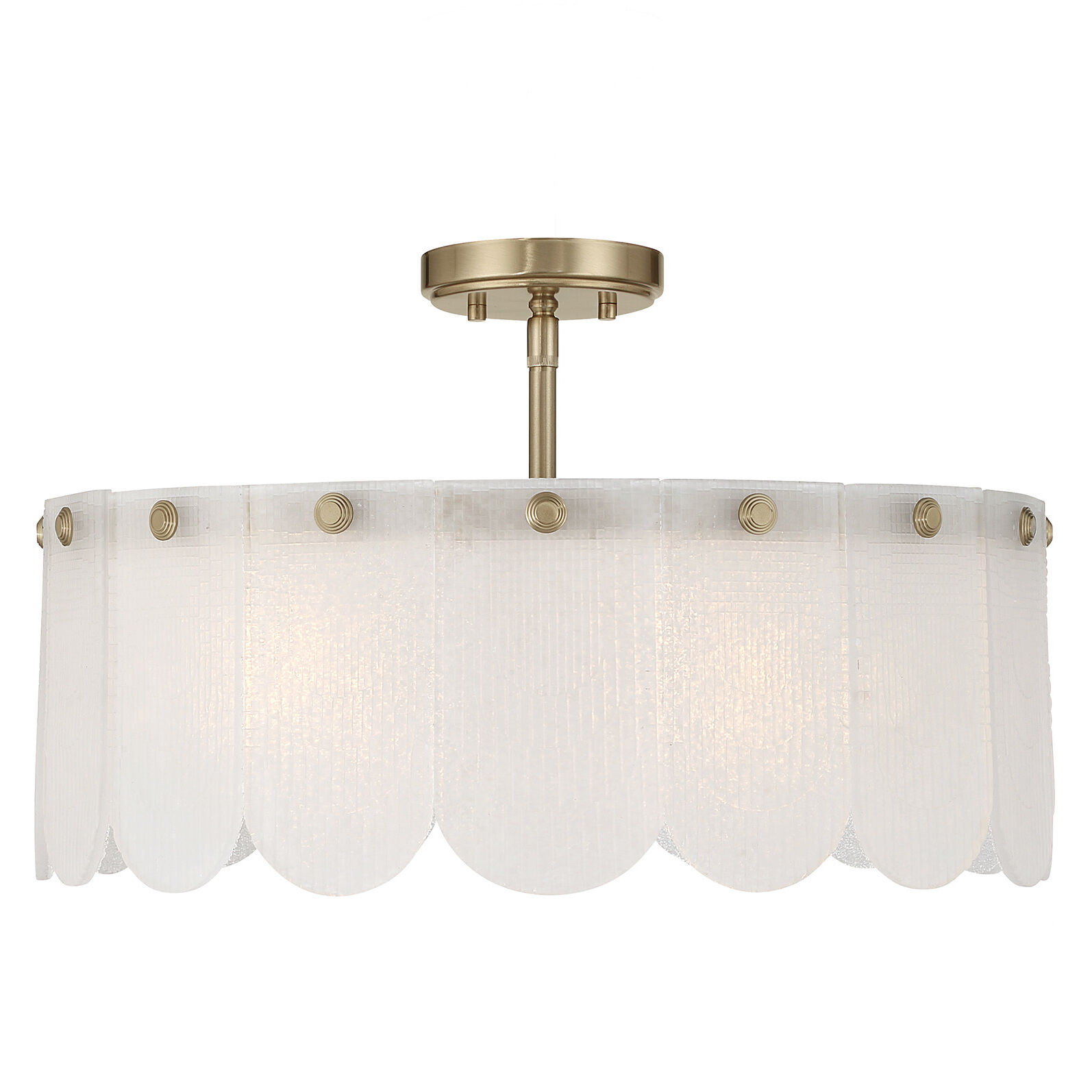 Ashton 4 Light 20 inch Noble Brass Covertible SemiFlush Ceiling Light, Essentials