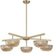 Hubbard LED 38 inch Noble Brass Chandelier Ceiling Light