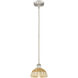 Edison Bristol Natural II 1 Light 7.5 inch Brushed Satin Nickel Mini Pendant Ceiling Light