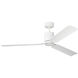 Cleancut 62 inch Matte White with Matte White ABS Blades Indoor/Outdoor Smart Ceiling Fan