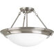 Eclipse 4 Light 27.38 inch Brushed Nickel Close-to-Ceiling Ceiling Light