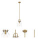 Newton Newton Bell 1 Light 8 inch Brushed Brass Mini Pendant Ceiling Light