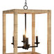 Newport 4 Light 17 inch Natural Ceiling Lantern Ceiling Light, Large