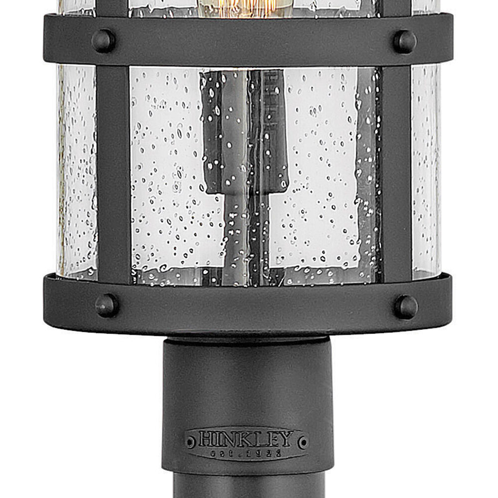 Estate Series Lakehouse LED 19 inch Black Outdoor Post Mount Lantern, Medium