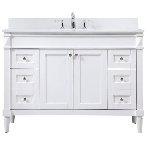 Bennett 48 X 21 X 35 inch White Vanity Sink Set