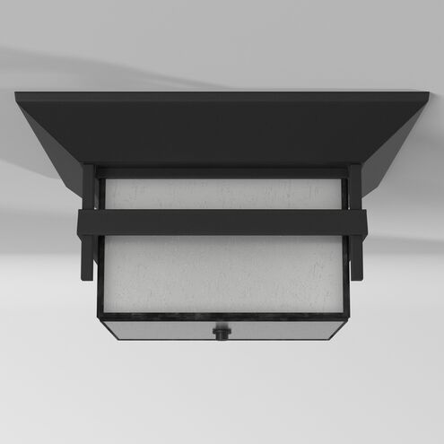 Estate Series Harbor LED 12 inch Satin Black Outdoor Flush Mount