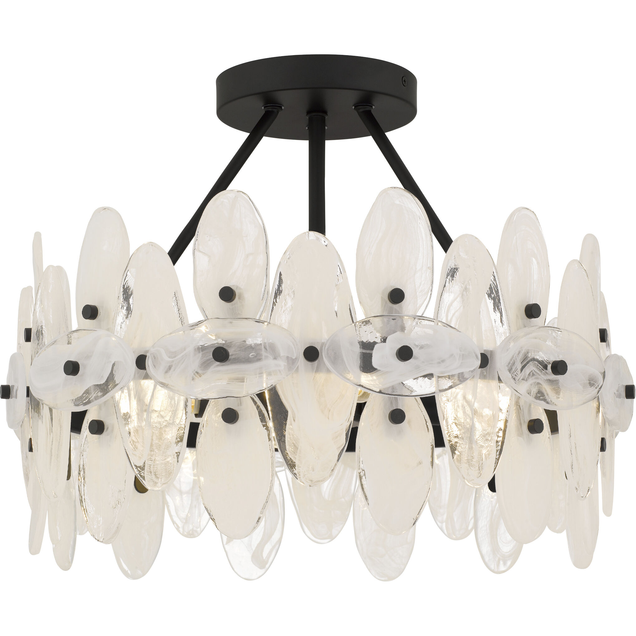 Abigail 4 Light 18 inch Matte Black Semi-Flush Mount Ceiling Light