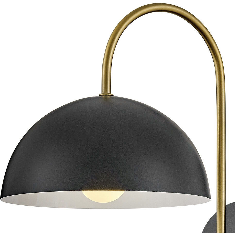 Lou LED 8 inch Black Sconce Wall Light