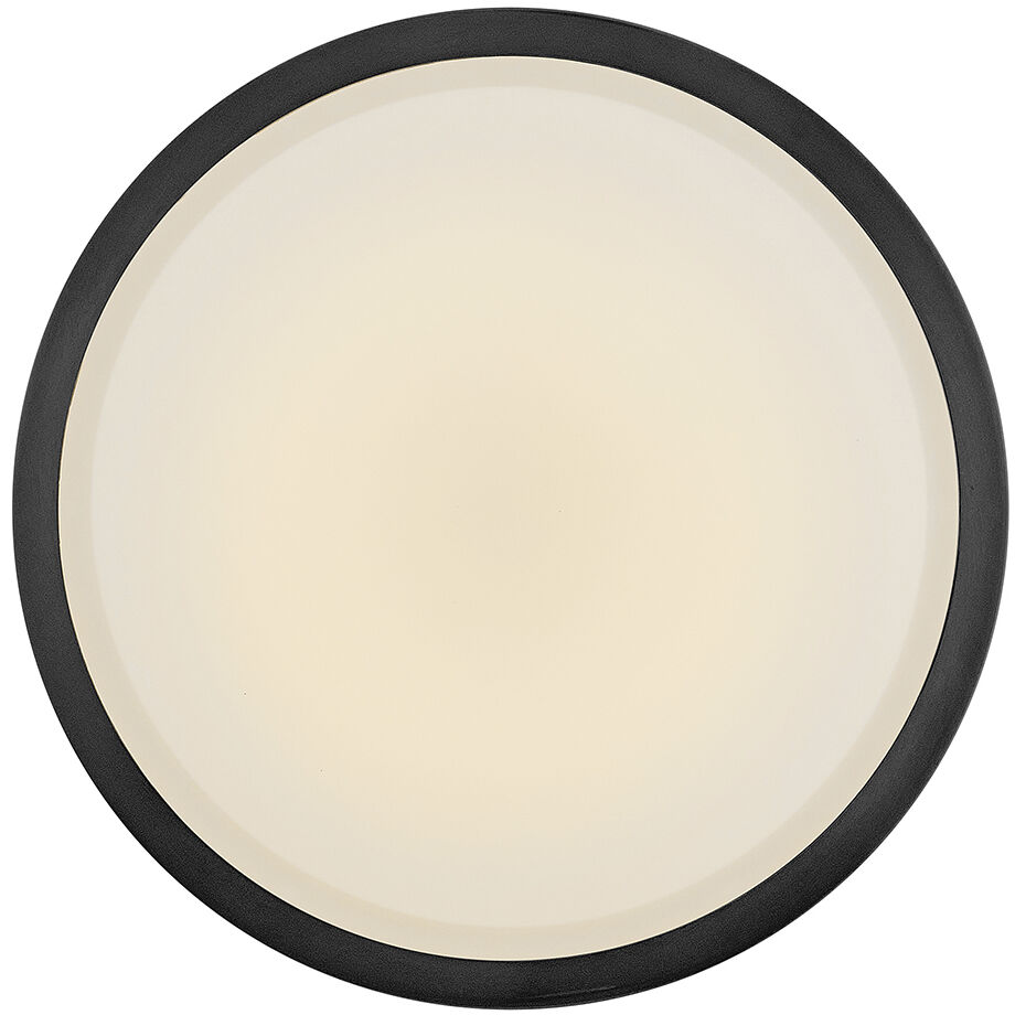 Kieran LED 14.25 inch Black and Lacquered Brass Semi-flush Mount Ceiling Light in Black with Lacquered Brass