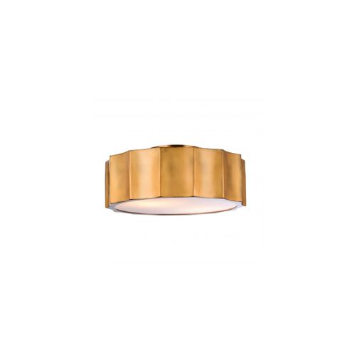 Canada 2 Light 12 inch Brass Flush Mount Ceiling Light