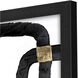 Metro Path Black and Metallic and White Framed Art